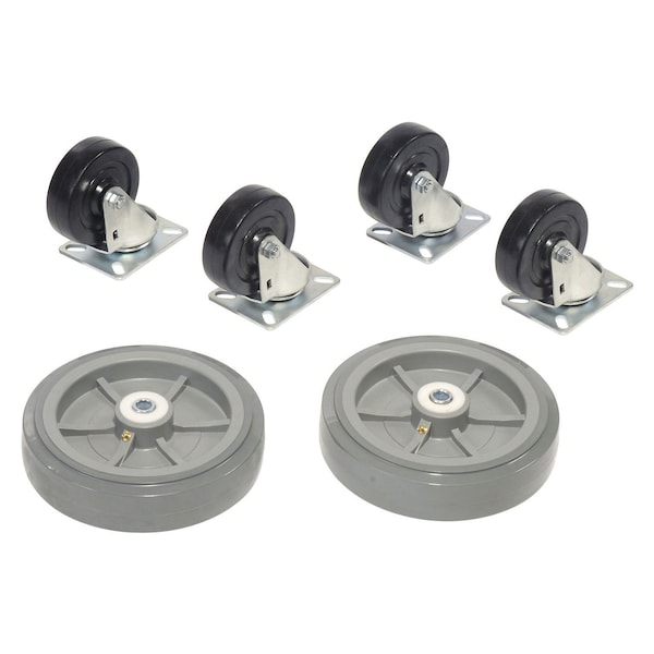Global Industrial Caster Kit for Global Wood & Steel Deck Narrow Aisle Platform Trucks 330CP47 - main
